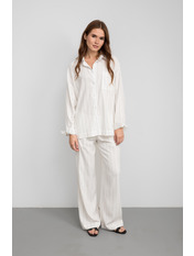 Лляний костюм KT-846 S Молочний в смужку Молочний Молочний в смужку S