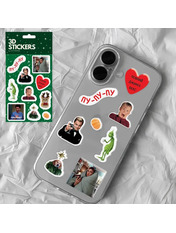 3D стікери "Holiday Mood" Набір 10 стікерів SB-79 3D стікери