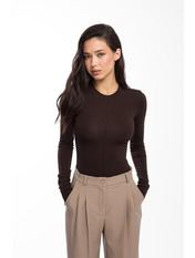 Лонгслів LNG-5069 L Коричневий Коричневий L