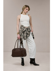 Сумка жіноча з еко-шкіри SYM-3-26-01 Коричневий Горіх