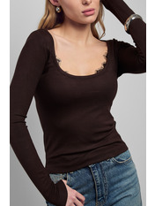 Лонгслів LNG-251066 S Коричневий Коричневий S