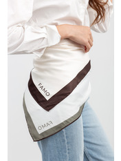 Хустка атласна APL-107 Молочний