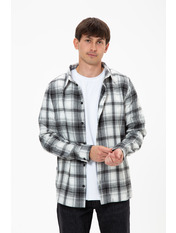 Сорочка чоловіча в клітинку RA-781 M Сірий Сірий + чорна клітинка Сірий + чорна клітинка M