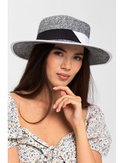 Капелюх канотье SHL-1784 Графітовий Сірий