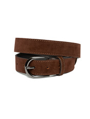 Ремінь шкіряний замшевий  103 см REM-588s Коричневий Світло коричневий