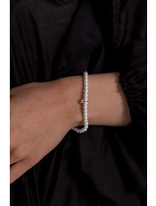 Браслет BRS-9636 Білий Білий+золотистий