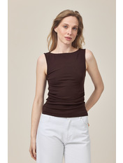 Топ FUT-31589 S Шоколадний Коричневий Шоколадний S