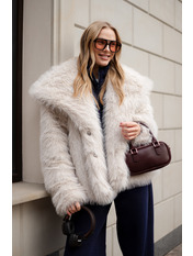 Шуба з еко-хутра SH-2106 XS Молочний Молочний XS