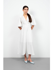 Сукня міді напівприталена PLA-885 S Молочний Молочний S