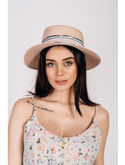 Капелюх федора SHL-2026 Пудровий Рожевий