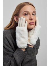 Рукавиці+мітенки 6/5x one size Молочний Молочний one size