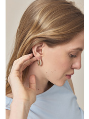 Сережки кільця SER-12882 Золотистий