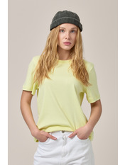 Футболка бавовняна прямого крою FUT-F-1046 M Жовтий Лимонний Лимонний M