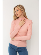 Водолазка з коміром приталена GO-OP2502 Рожевий one size