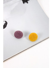 Сережки пусети SER-21270 Фіолетовий Жовтий Ліловий+жовтий