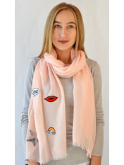 Шарф H-17-026-WJ Пудровий Рожевий яя_180*70