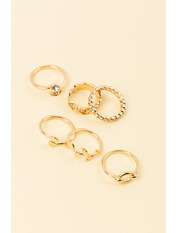 Набір каблучок KOL-CHN-0170-7 Золотистий