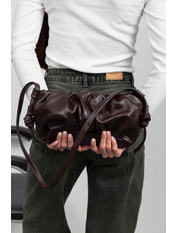 Сумка жіноча з натуральної шкіри SYM-7440 Шоколадний Коричневий