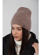 Ангорова шапка SHP-46365 Бежевий Шамуа