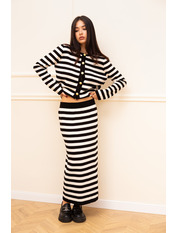 Трикотажний костюм KT-10376 one size Чорний Чорно-молочний