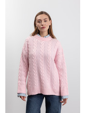 Светр KOF-4519 one size Рожевий Рожевий one size