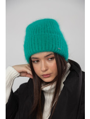 Ангорова шапка SHP-46473 Нефрит Зелений
