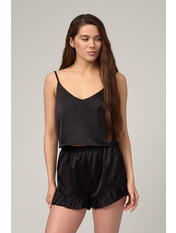 Сатинова піжама  PGM-121 Чорний XS Чорний  XS