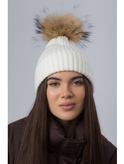 В'язана  шапка SHP-25010 Білий