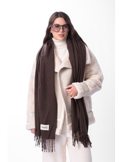 Шарф кашеміровий однотонний SH-105266 Коричневий
