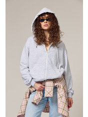 Худі на блискавці HD-101 XS/S Сірий Меланж Меланж XS/S