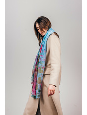 Шарф K-1908 Світло-блакитний Блакитний