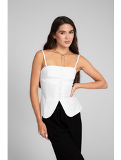 Жилетка з костюмної тканини однотонна JL-151 S Білий Білий S