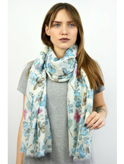 Шарф SSV-03 Синій+чорний Синій яя_185*80