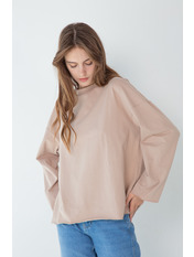Лонгслів однотонний KOF-1122 Бежевий XS/S