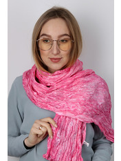 Шарф 258-1 Рожевий Хризантема рожевий