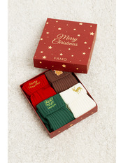 Набір новорічних шкарпеток NASH-3034 Різнобарвний