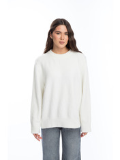 Светр з вирізом KOF-8544 one size Молочний Молочний one size
