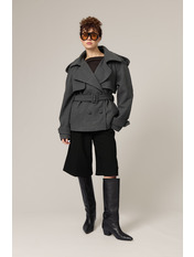 Тренч  KAR-1063 one size Сірий Темно-сірий Темно-сірий one size