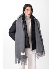 Шарф кашеміровий двохсторонній SH-11021 Сірий Асфальтовий