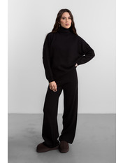 Трикотажний костюм KT-4712 Чорний one size Чорний one size