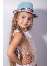 Дитячий капелюх SHL-4133 Світло-блакитний яя_53 Блакитний