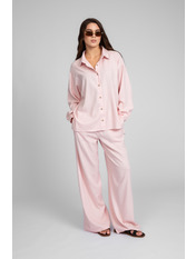 Повсякденний костюм з льону KT-109 M/L Рожевий Рожевий M/L