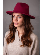 Капелюх фетровий KPF-Ч1 Бордовий Червоний
