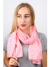 Шарф N-17-021-WJ Рожевий Хризантема рожевий