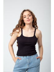 Топ в рубчик FUT-21449 one size Чорний