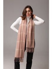 Шарф SH-108533 Рожевий Пудровий+молочний