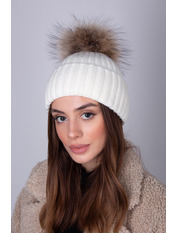 Вовняна шапка SHP-8382 Білий Молочний