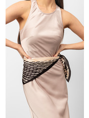 Хустка атласна APL-375 Білий Білий+чорний