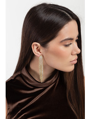 Сережки підвіски SER-12229 Золотистий Сріблястий