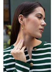 Сережки кільця SER-DM-151 Золотистий